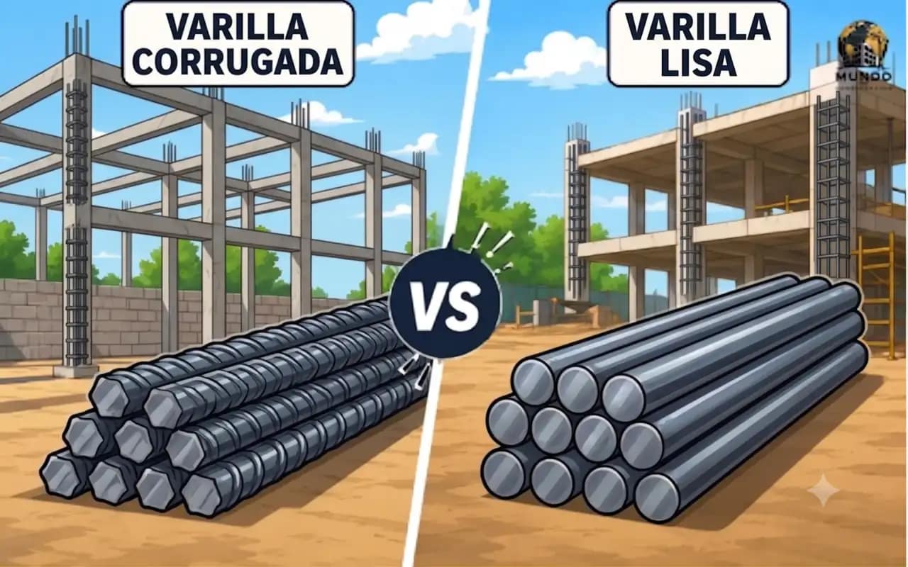 Varilla corrugada vs Varilla lisa: