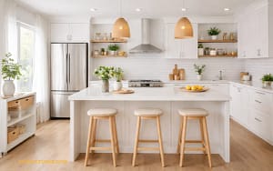 Diseños de cocina moderna blancas